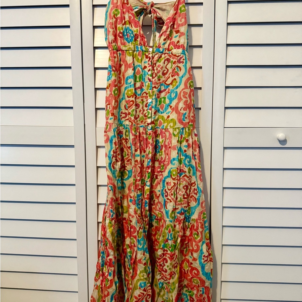 Colorful Halter Maxi Dress